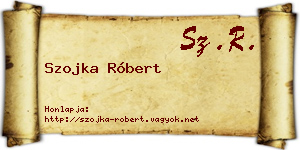 Szojka Róbert névjegykártya