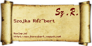 Szojka Róbert névjegykártya