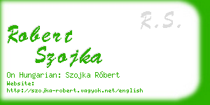 robert szojka business card